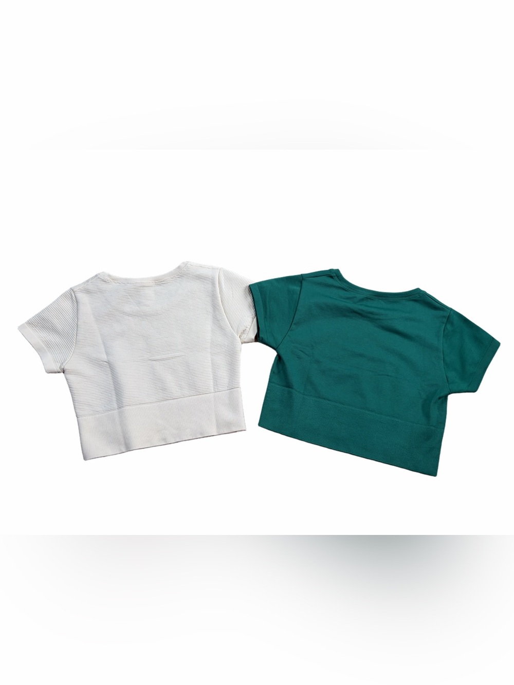 Aerie Offline Size Medium Ribbed Crop Top Short Sleeve Athletic Yoga Top Bundle - Picture 2 of 9